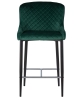 Стул полубарный CHRISTIAN'65 черные ножки, зеленый велюр V108-64