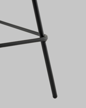 Стул полубарный Фуриоса экокожа черный