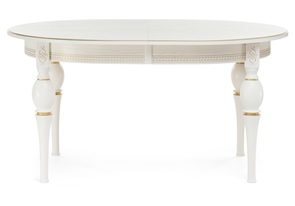 Стол деревянный Авилла молочный, золото