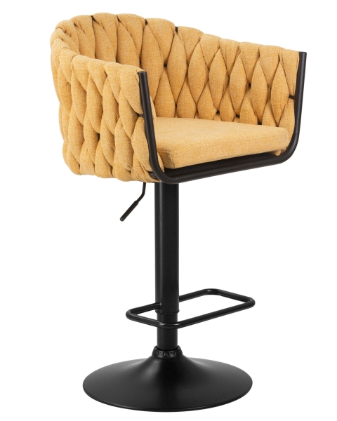 Набор 2 шт Стул барный LEON, желтая ткань (LAR 275-8)