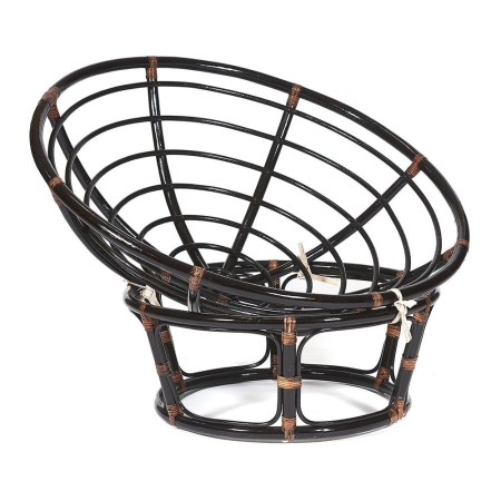 Кресло "PAPASAN" 23/01 W, с подушкой, античный черно-коричневый, ткань старт