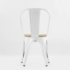 Стул Tolix style Wood белый