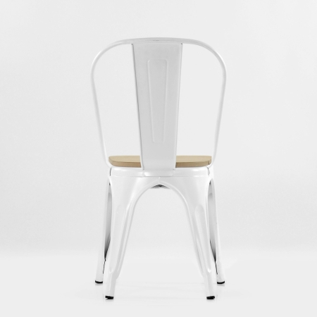 Стул Tolix style Wood белый