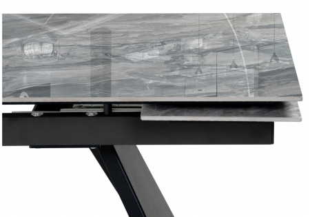 Керамический стол Хорсборо 140(200)х80х79 оробико, черный