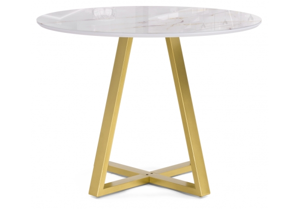 Стеклянный стол Норфолк 100х78 золото