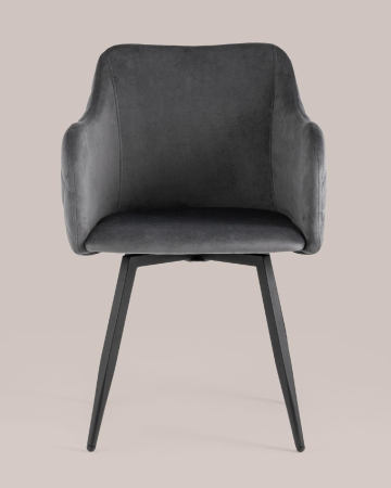 Стул Ника вращающийся велюр серый