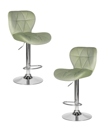 Набор 2 шт Стул барный BARNY, мятный велюр (MJ9-87)