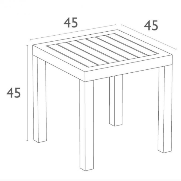 Столик пластиковый журнальный Ocean Side Table бежевый