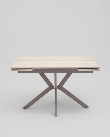 Стол Marmer 120-180/80/76 см подстолье металл капучино