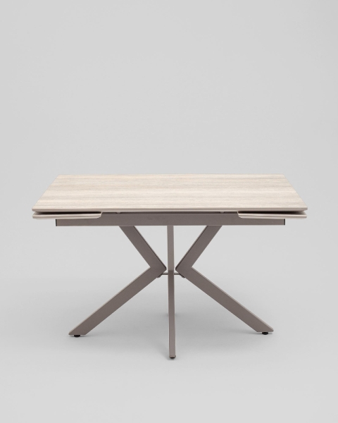 Стол Marmer 120-180/80/76 см подстолье металл капучино