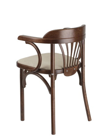 Стул Венский темный тон, букле бежевый MOSS 130, дуги назад