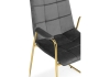 Стул Lana темно-серый, золотой