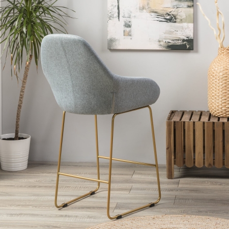 Кресло полубар Kent Грей/Линк золото