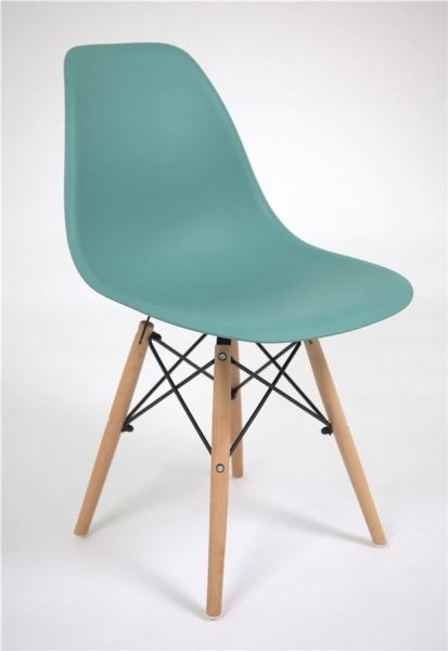 Стул Eames 622 зеленый, светлое дерево