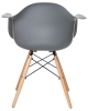 Стул обеденный DAW ножки светлый бук сиденья темно-серый GR-04