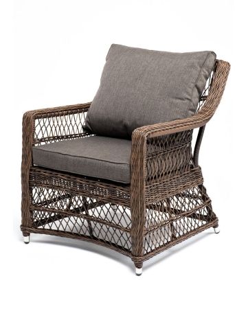 Кресло "Гранд Латте" из искусственного ротанга, цвет коричневый