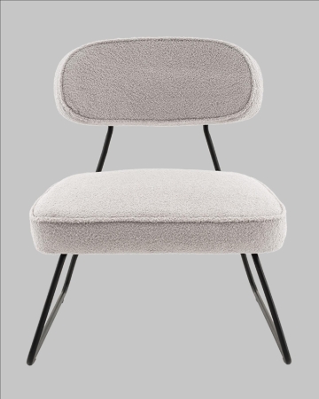 Кресло Kate new ткань букле светло-серый