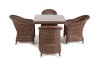 "Фредо" обеденная группа из искусственного ротанга, цвет коричневый "Фредо" обеденная группа из искусственного ротанга, цвет коричневый