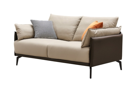 Диван ELEGANTE NAPPA SF015 (2-х местный) бежевый/коричневый Диван ELEGANTE NAPPA SF015 (2-х местный) бежевый/коричневый