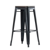 Барный табурет Tolix style Wood черный