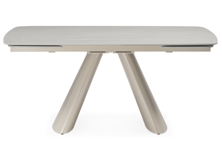 Керамический стол Grig 165(240)x90 серо-бежевый