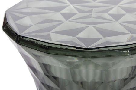 Стул-пуф Stone прозрачный серый