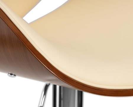 Набор 2 шт Стул барный KARTER, коричневое дерево, кремовый