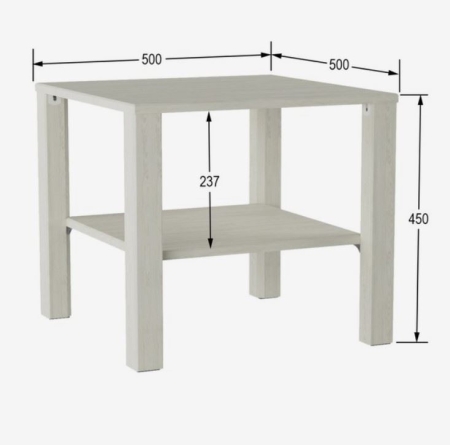 Стол журнальный "Матео" дуб жемчужный