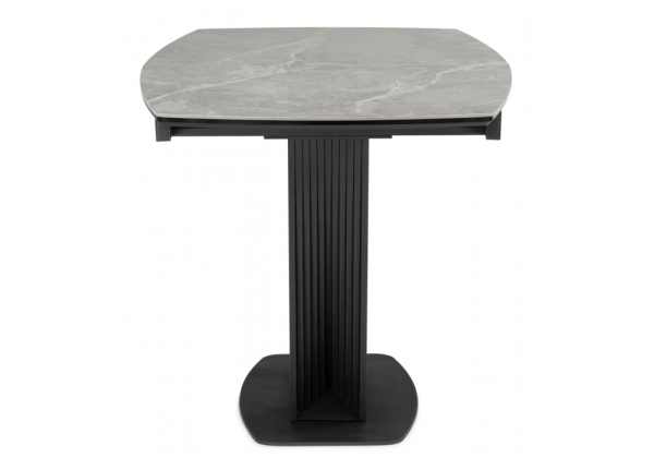 Керамический стол Вейл 160(205)х89 larka grey, черный