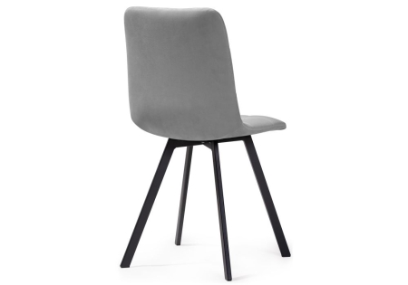 Обеденная группа Эделин светло-серый, бетон, черный матовый