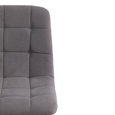 Стул CHILLY MAX велюр и металл, 45х54х90 см, серый 25, черный