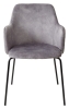 Стул AMARETTO VBP203 античный cеребристо-серый, велюр без пальчикового эффекта, черный каркас
