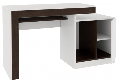 Компьютерный стол Модена белый, венге