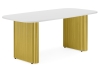 Стол деревянный Бавария B 200 х 90 белая пленка шагрень, золото