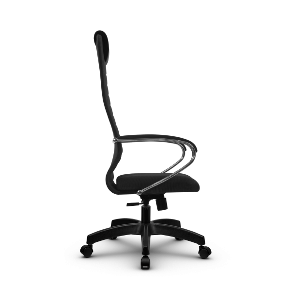 Компьютерное кресло SU-B-10 серый, с подлокотниками, крестовина