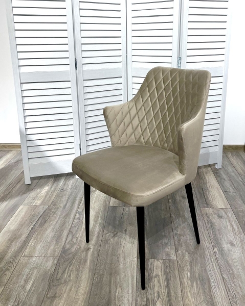 Стул HERMAN латте #25 велюр, черный каркас