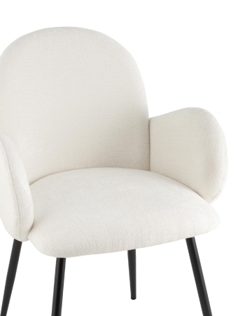 Стул обеденный Wave букле белый