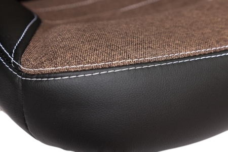 Кресло INTER экокожа и ткань, черный и коричневый и бронзовый