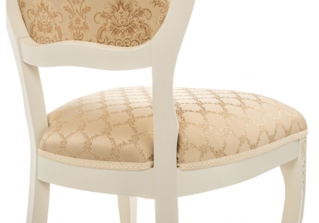 Стул деревянный Лауро патина золото, бежевый тесьма 11