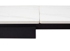 Стол FORIO 160 MATT WHITE MARBLE SINTERED STONE, BLACK