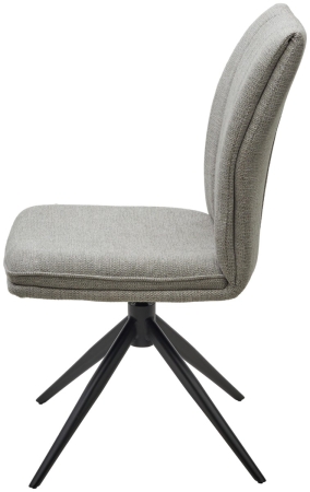 Стул YOHAN 360 градусов поворотный, KN01-04 светло-серый, ткань, черный