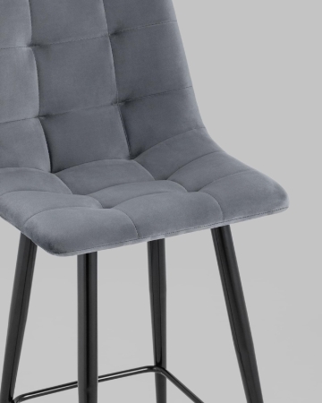 Стул полубарный Джанго велюр темно-серый высота сиденья 60 см