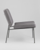 Кресло Эбигейл велюр серый, каркас серый