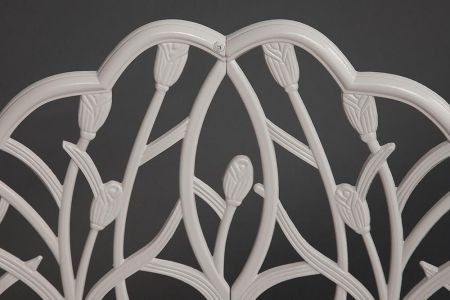 Скамья Secret De Maison Strauss (Штраус) алюминиевый сплав, 99хх56х76 см, сливочно-белый