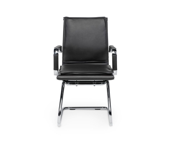 Кресло офисное Харман CF (черный) хром черная экокожа