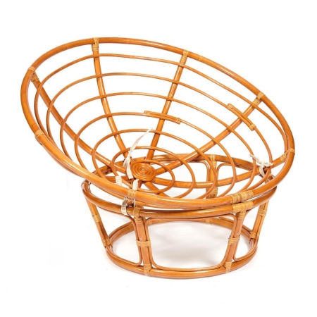 Кресло "PAPASAN" 23/01 W, с подушкой, коньяк, флок олива 23