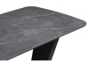 Керамический стол Петир 120(160)х80х75 серый, черный