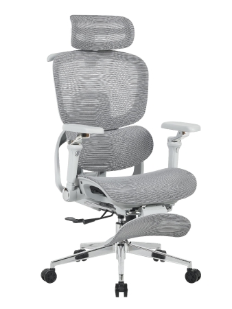 Кресло офисное TopChairs Prodigy с оттоманкой серый Кресло офисное TopChairs Prodigy с оттоманкой серый