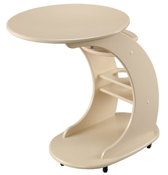 Журнальный столик "Люкс" подкатной на колесиках прикроватный в цвете дуб шампань