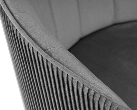 Стул барный DARCY черный, серый велюр 1922-19